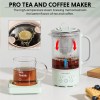 buydeem mini multi function tea/coffee maker k32 600ml High-temp tea and coffee maker on countertop.