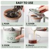 buydeem mini multi function tea/coffee maker k32 600ml Four-step tea maker usage guide and instructions.