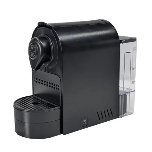 v959 dcmn0001 202507050310 00.jpg Compact black espresso coffee machine with water tank.
