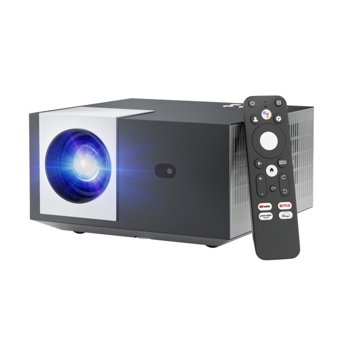 Home theatre projector with remote control