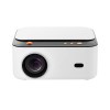 Compact white projector with camera lens