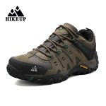HIKEUP Men\'s Hiking Shoes Suede Leather Outdoor Shoes Wear-resistant Men Trekking Walking Hunting Tactical Sneakers 3