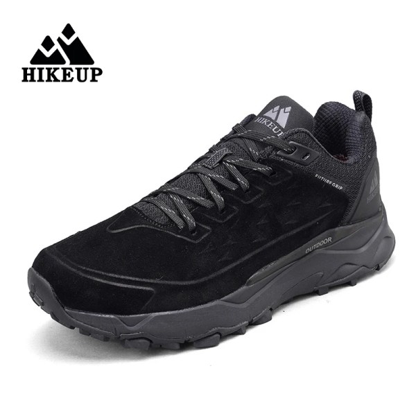 hikeup rubber outsole cushioned shoes for men antiskid camping hunting walking shoe suede genuine leather breathable sneaker HIKEUP Rubber Outsole Cushioned Shoes for Men Antiskid Camping Hunting Walking Shoe Suede Genuine Leather Breathable Sneaker 5