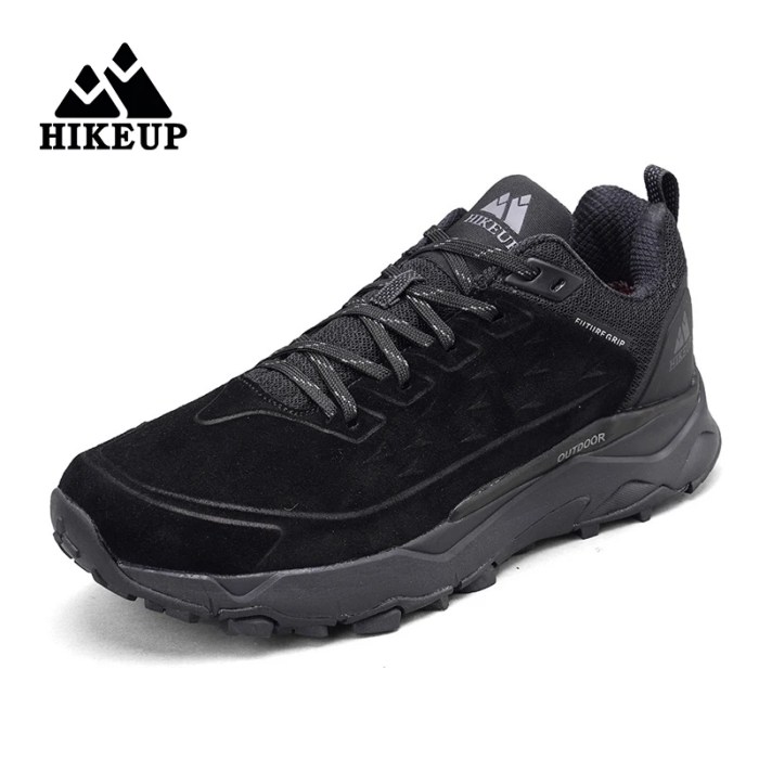 hikeup rubber outsole cushioned shoes for men antiskid camping hunting walking shoe suede genuine leather breathable sneaker HIKEUP Rubber Outsole Cushioned Shoes for Men Antiskid Camping Hunting Walking Shoe Suede Genuine Leather Breathable Sneaker 5