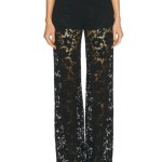 CHRSTYLE Lace Floral Loose Casual Wide Leg Pants for Women Elastic Waist See Through Mesh Summer Pants Beach Cover Ups 2025 5