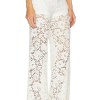 chrstyle lace floral loose casual wide leg pants for women elastic waist see through mesh summer pants beach cover ups 2025 CHRSTYLE Lace Floral Loose Casual Wide Leg Pants for Women Elastic Waist See Through Mesh Summer Pants Beach Cover Ups 2025 3