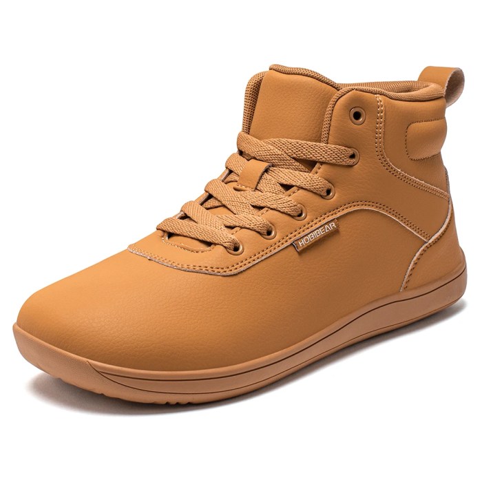 hobibear mid top barefoot shoes unisex wide toe box artificial leather lace up outdoor walking shoes HOBIBEAR Mid-Top Barefoot Shoes Unisex Wide Toe Box Artificial Leather Lace Up Outdoor Walking Shoes 2