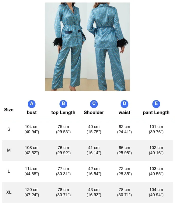 Green Sleepwear Women Elegant Long Sleeve Top Pants Print Feather Trim Pajamas Suit 2Pcs Loungewear Nightwear Satin Homewear 6
