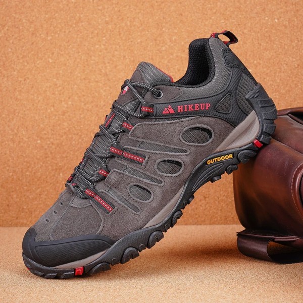hikeup hiking shoes mens winter climbing trekking sneakers for men leather breathable outdoor anti skid sports work man shoes HIKEUP Hiking Shoes Mens Winter Climbing Trekking Sneakers for Men Leather Breathable Outdoor Anti-skid Sports Work Man Shoes