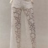 chrstyle lace floral loose casual wide leg pants for women elastic waist see through mesh summer pants beach cover ups 2025 CHRSTYLE Lace Floral Loose Casual Wide Leg Pants for Women Elastic Waist See Through Mesh Summer Pants Beach Cover Ups 2025 1