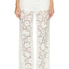 chrstyle lace floral loose casual wide leg pants for women elastic waist see through mesh summer pants beach cover ups 2025 CHRSTYLE Lace Floral Loose Casual Wide Leg Pants for Women Elastic Waist See Through Mesh Summer Pants Beach Cover Ups 2025