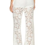 CHRSTYLE Lace Floral Loose Casual Wide Leg Pants for Women Elastic Waist See Through Mesh Summer Pants Beach Cover Ups 2025 4