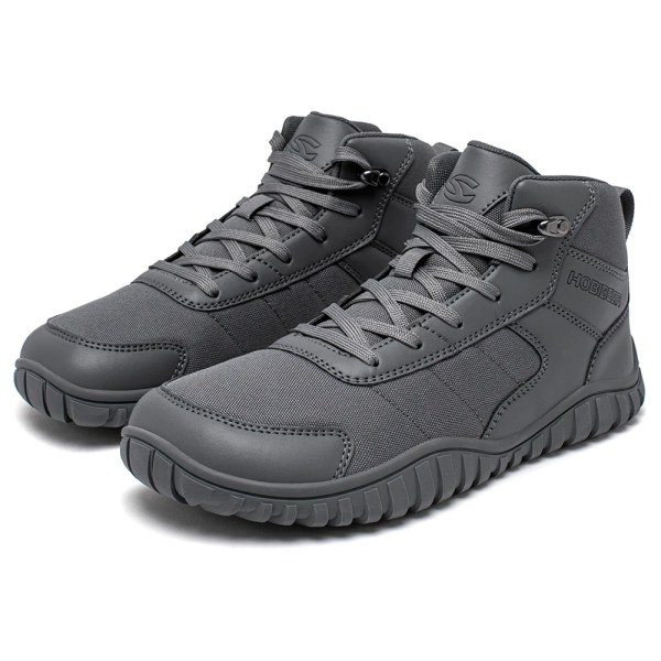hobibear unisex mid top wide toe shoes hiking boots outdoor non slip trail running artificial leather canvas shoes HOBIBEAR Unisex Mid-Top Wide Toe Shoes Hiking Boots Outdoor Non-Slip Trail-Running Artificial Leather Canvas Shoes 3