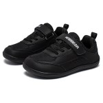 hobibear kids wide toe shoes big kid barefoot hook loop minimalist sneakers artificial leather mesh shoes HOBIBEAR Kids Wide Toe Shoes Big Kid Barefoot Hook Loop Minimalist Sneakers Artificial Leather Mesh Shoes 4