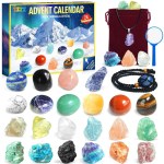 advent calendar 2025, 24 days countdown with gemstone rock collection learn kit,natural gemstones rock collection christmas gift Advent Calendar 2025, 24 Days Countdown with Gemstone Rock Collection Learn Kit,Natural Gemstones Rock Collection Christmas Gift