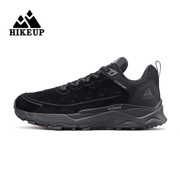 hikeup rubber outsole cushioned shoes for men antiskid camping hunting walking shoe suede genuine leather breathable sneaker HIKEUP Rubber Outsole Cushioned Shoes for Men Antiskid Camping Hunting Walking Shoe Suede Genuine Leather Breathable Sneaker 4