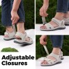 fitville women's sandals summer beach flats adjustable ankle strap for swollen and flat feet with arch support open toe orthotic FitVille Women\'S Sandals Summer Beach Flats Adjustable Ankle Strap For Swollen And Flat Feet With Arch Support Open Toe Orthotic 3