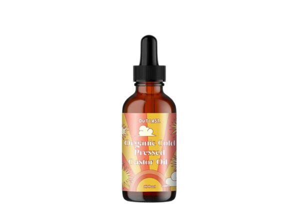 Organic cold pressed castor oil bottle, 100ml