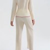 chronstyle women ruched 2 pieces pajama sets loose casual long sleeve tie up front shirts tops and wide leg pants set loungewear CHRONSTYLE Women Ruched 2 Pieces Pajama Sets Loose Casual Long Sleeve Tie-up Front Shirts Tops and Wide Leg Pants Set Loungewear 4