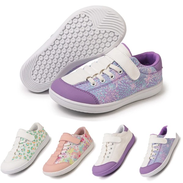 Kids Minimalist Wide Toe Sneakers with Velcor Strap 1