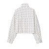 Zach polka dot chiffon crop jacket new high waisted mini shorts 3
