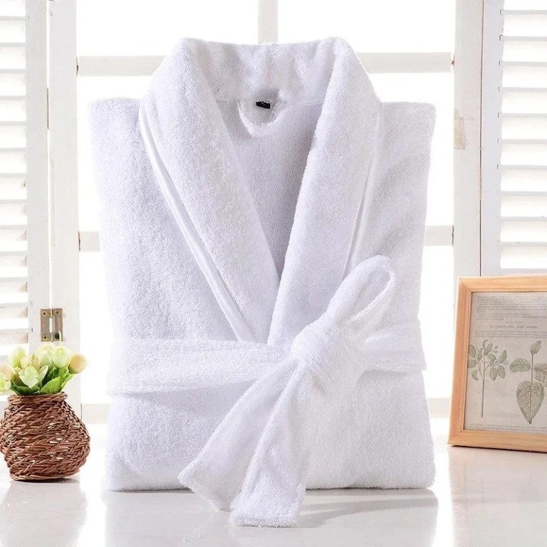 terry robe women 100% cotton bathrobe lovers brown robes men bathrobe solid towel fleece long sleepwear bridesmaid robe white Terry Robe Women 100% Cotton Bathrobe Lovers Brown Robes Men Bathrobe Solid Towel Fleece Long Sleepwear Bridesmaid Robe White 5