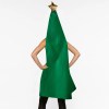 Christmas Tree Costume Sleeveless Sequined Pullover Hooded Tops with Red Plush Ball Tinsel Adult Party Prop 4