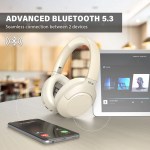 FIFINE X3W Bluetooth Wireless Headphones, Noise Canceling, Up to 65H Playtime for Music, Comfortable Over-Ear for Phone/Tablet 2