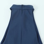 Zach Sleeveless Navy Ruffy Bodyline Mini Dress 5