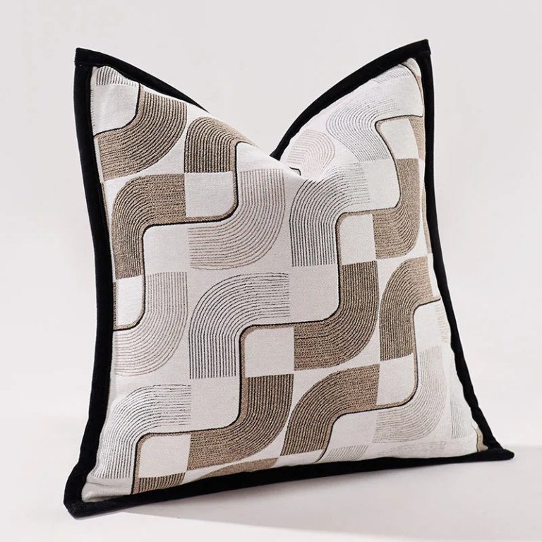 Brown Black White Cushion Cover Geometry Pillow Covers Decorative for Bed Sofa Living Room Home Decor Pillow Cases 45x45 50x50 2