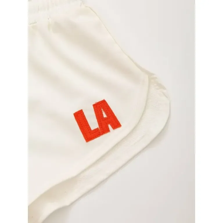 Zach Womens Spring Summer LA Sweater Jogger and Short shorts in white Set 4