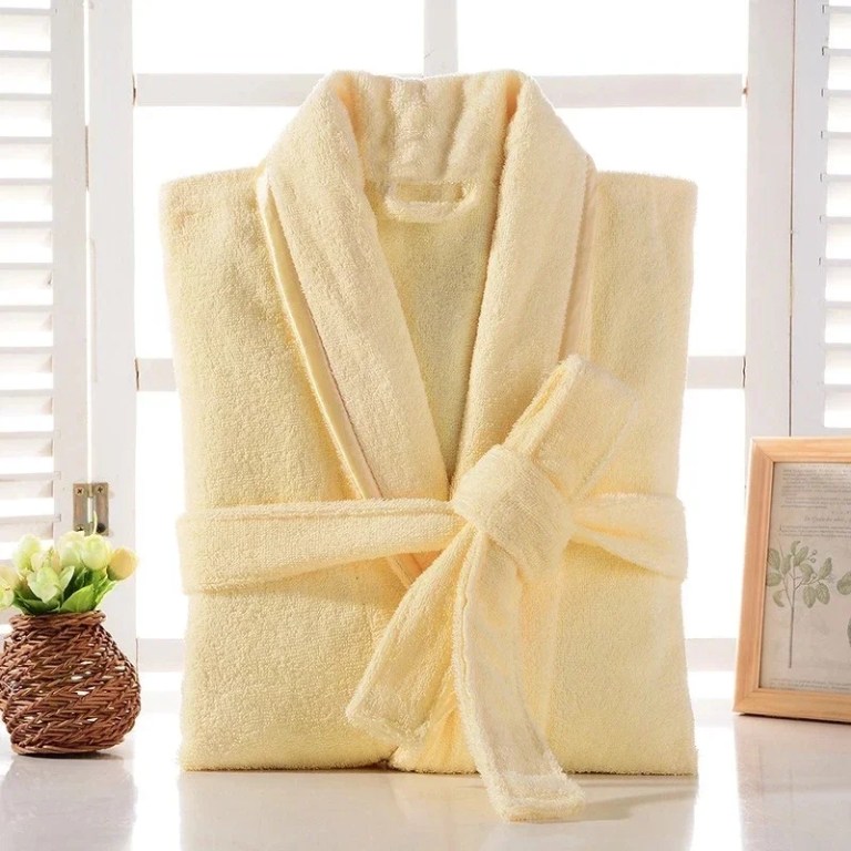 terry robe women 100% cotton bathrobe lovers brown robes men bathrobe solid towel fleece long sleepwear bridesmaid robe white Terry Robe Women 100% Cotton Bathrobe Lovers Brown Robes Men Bathrobe Solid Towel Fleece Long Sleepwear Bridesmaid Robe White 3