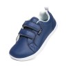 Kids Wide Toe Barefoot Shoes With a double Velcro Strap Boys Girls Wide Toe Minimalist Fashion Sneakers Lightweight Hook Loop Artificial Leather Walking Flats