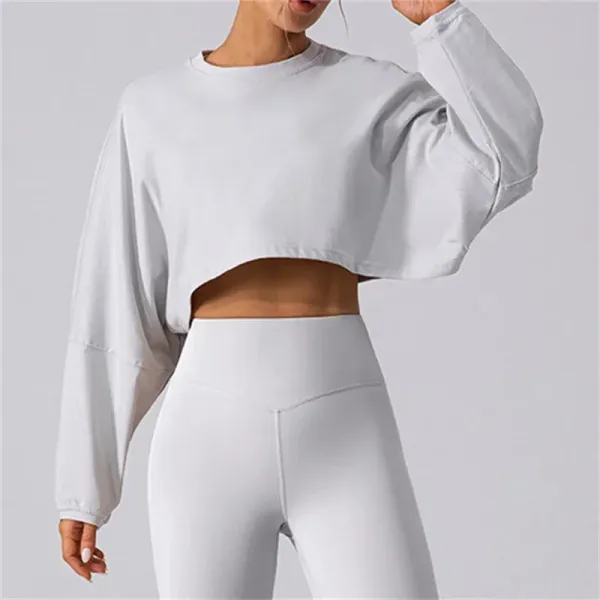 women sport long sleeve crop tee Women Sport Long Sleeve Crop Tee 1