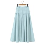 Zach Womens Spring Summer simple V-neck single breasted vest, summer new high waist in Light Blue 5