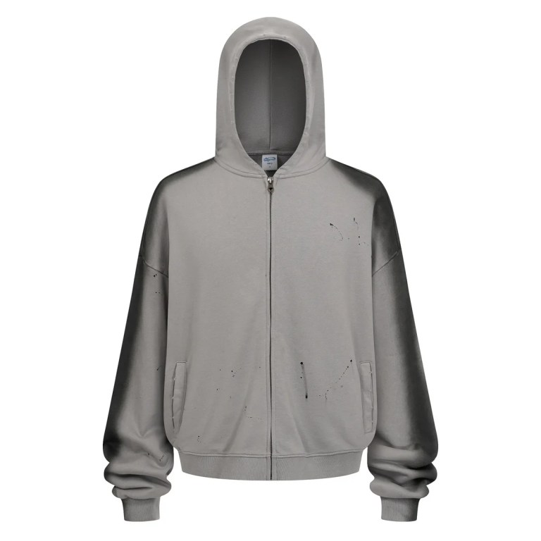 ye99 new spray color graffiti washing water zipper sweatshirt YE99 new spray color graffiti washing water zipper sweatshirt