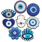 8 pieces cartoon evil eye theme accessories set for shoes, bags, wristbands, and decorations, removable creative diy accessories 8 Pieces Cartoon Evil Eye Theme Accessories Set for Shoes, Bags, Wristbands, and Decorations, Removable Creative DIY Accessories 3