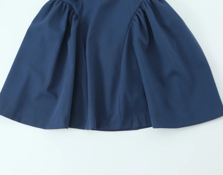 Zach Sleeveless Navy Ruffy Bodyline Mini Dress 4