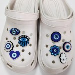 8 pieces cartoon evil eye theme accessories set for shoes, bags, wristbands, and decorations, removable creative diy accessories 8 Pieces Cartoon Evil Eye Theme Accessories Set for Shoes, Bags, Wristbands, and Decorations, Removable Creative DIY Accessories 4