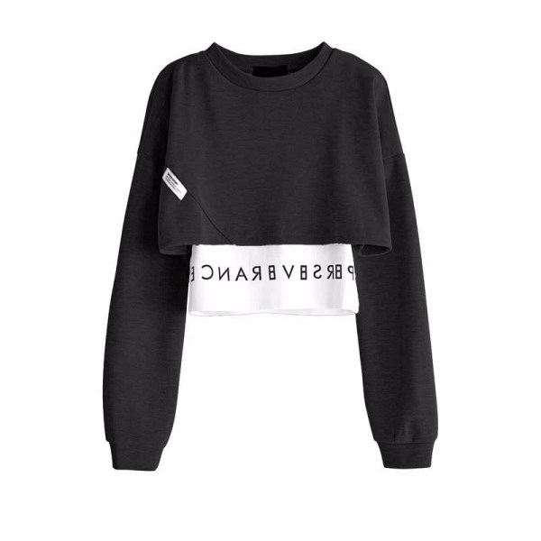 mexzt fashion streetwear women letter sweatshirt crop MEXZT Fashion Streetwear Women Letter Sweatshirt Crop 2
