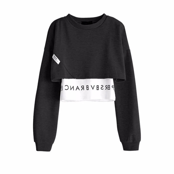 mexzt fashion streetwear women letter sweatshirt crop MEXZT Fashion Streetwear Women Letter Sweatshirt Crop 2