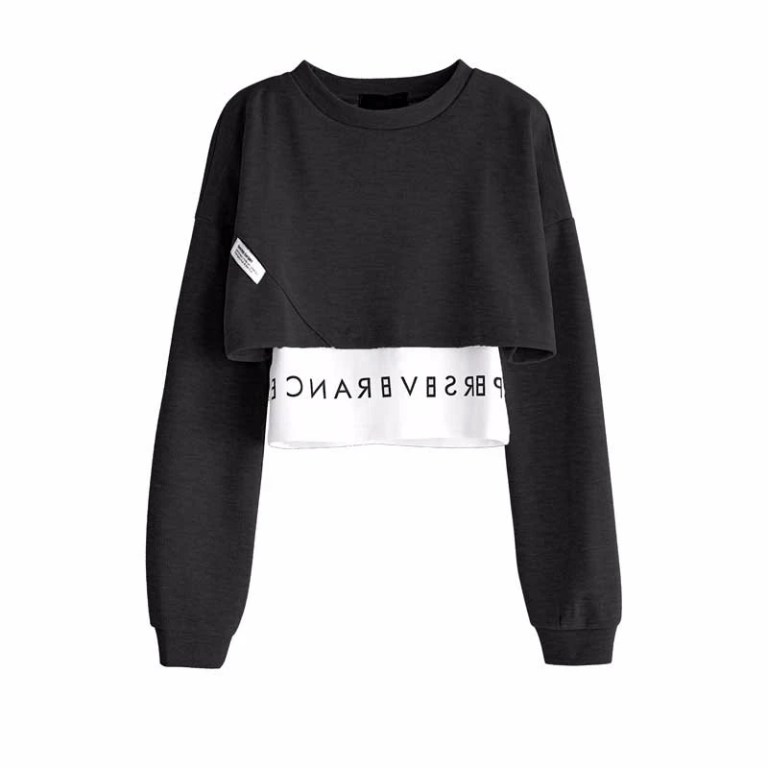 mexzt fashion streetwear women letter sweatshirt crop MEXZT Fashion Streetwear Women Letter Sweatshirt Crop 2
