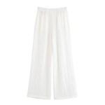 Zach Women\'s Spring Summer Short Sleeve Collar Shirt Summer New Wide Leg Casual Pants Set 5