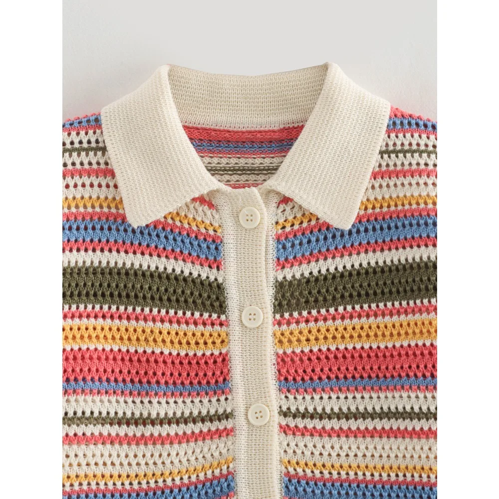 Zach Summer Crochet Knot SHort Shorts and Shirt Set Festival Vibe 1