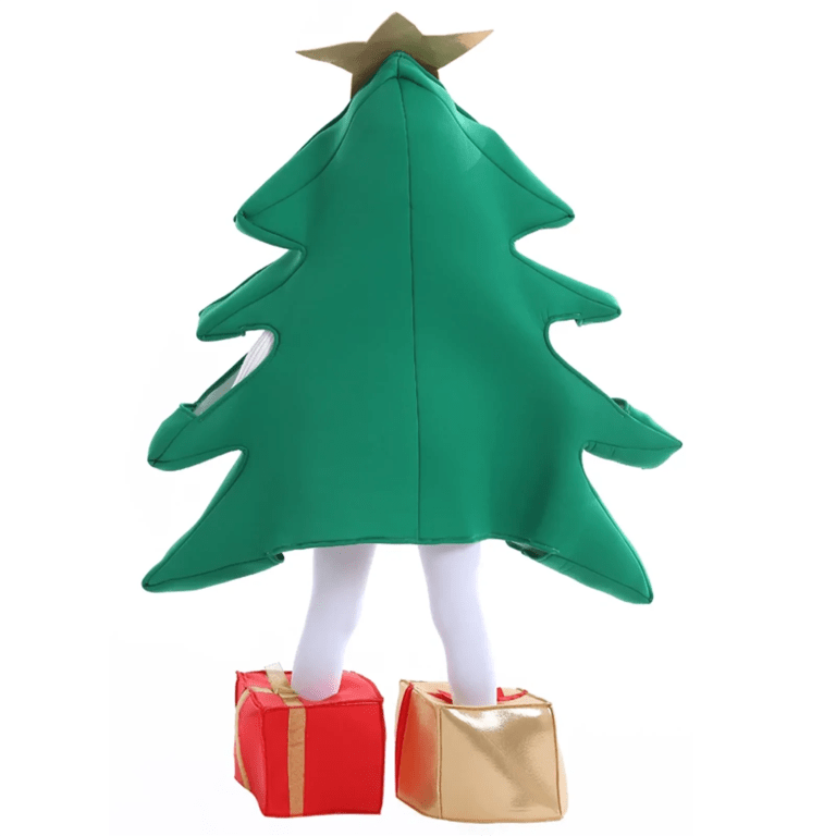 unisex christmas tree costume set tree shaped stage performance costume gift shaped shoes Unisex Christmas tREE cOSTUME Set Tree Shaped Stage Performance Costume Gift Shaped Shoes 3