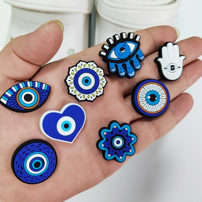 8 pieces cartoon evil eye theme accessories set for shoes, bags, wristbands, and decorations, removable creative diy accessories 8 Pieces Cartoon Evil Eye Theme Accessories Set for Shoes, Bags, Wristbands, and Decorations, Removable Creative DIY Accessories 5