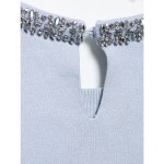 Zach Spring Summer Princess Shortsleeve sweater and pleat skirt set in pale yellow or blue 3