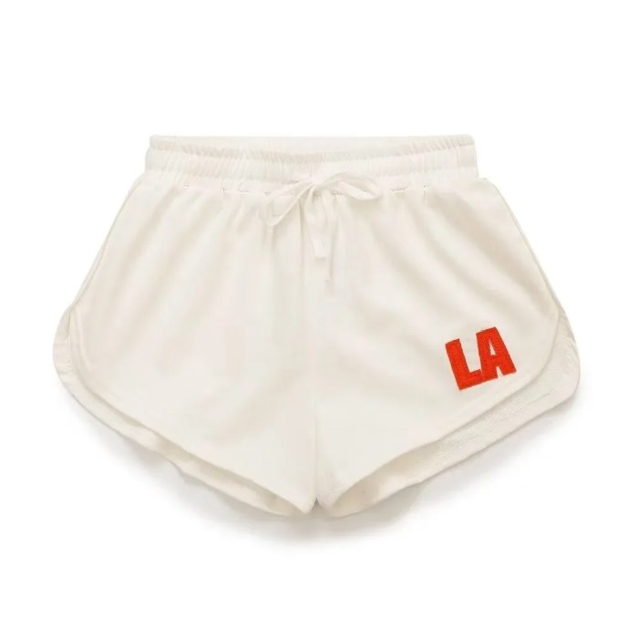 Zach Womens Spring Summer LA Sweater Jogger and Short shorts in white Set 3