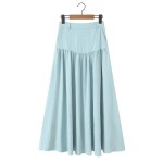 Zach Womens Spring Summer simple V-neck single breasted vest, summer new high waist in Light Blue 4