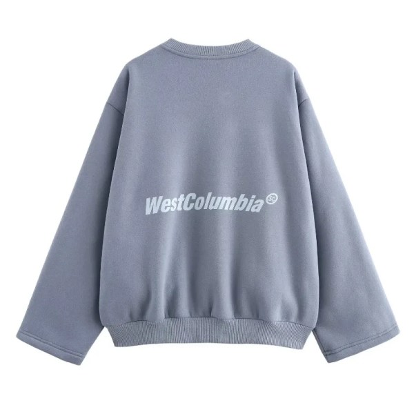 womens west colombia summer sweats loose jumper and joggers in gray blue Womens West Colombia Summer Sweats Loose Jumper and Joggers in Gray Blue 2